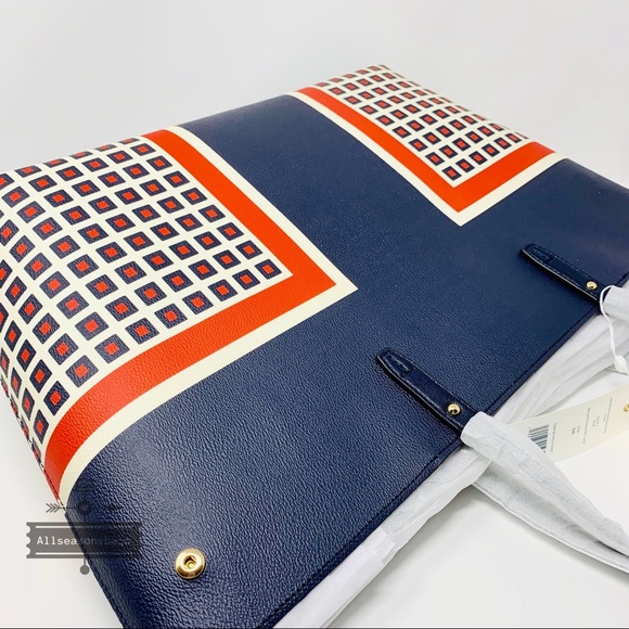 Tory burch Kerrington Milano navy Square Tote Bag - Picture 3 of 6